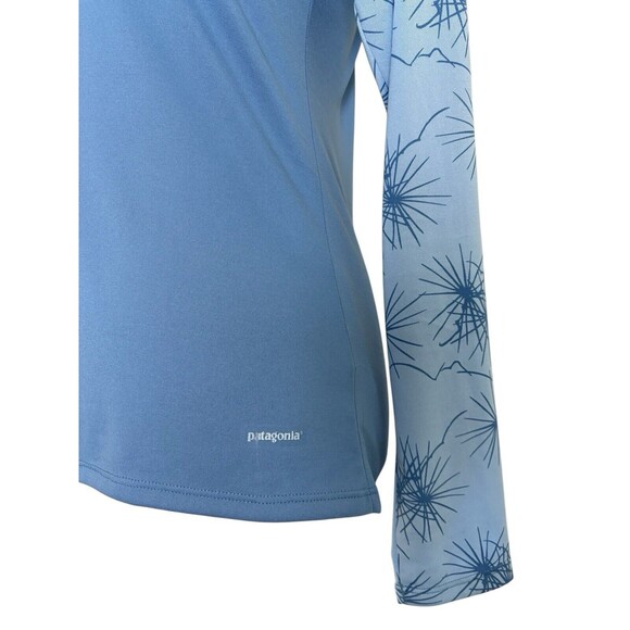 Patagonia Performance Base Layer Capilene Women's S Blue Geometric Long Sleeve - Picture 12 of 13